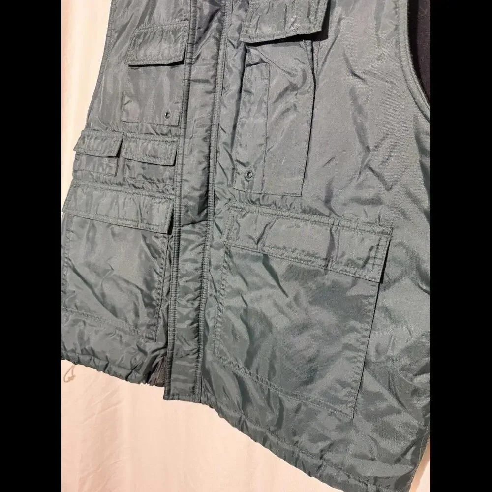 Northwest Territory Green Waterproof Utility Vest Fleece Interior Mens Size M - Picture 3 of 5